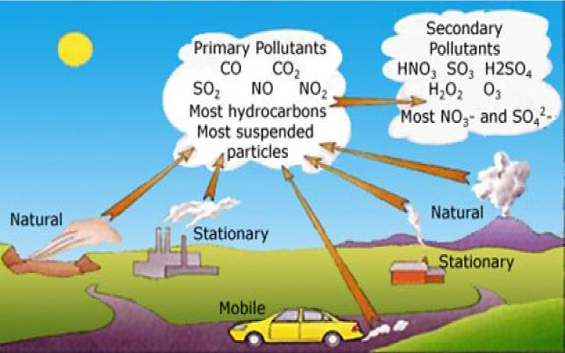 Air quality criteria pollutant diagram. 