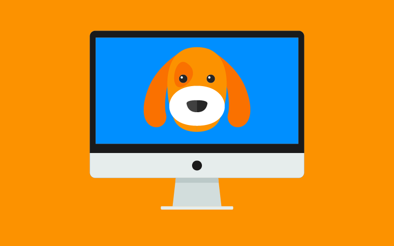 Online Dog Services graphic. 
