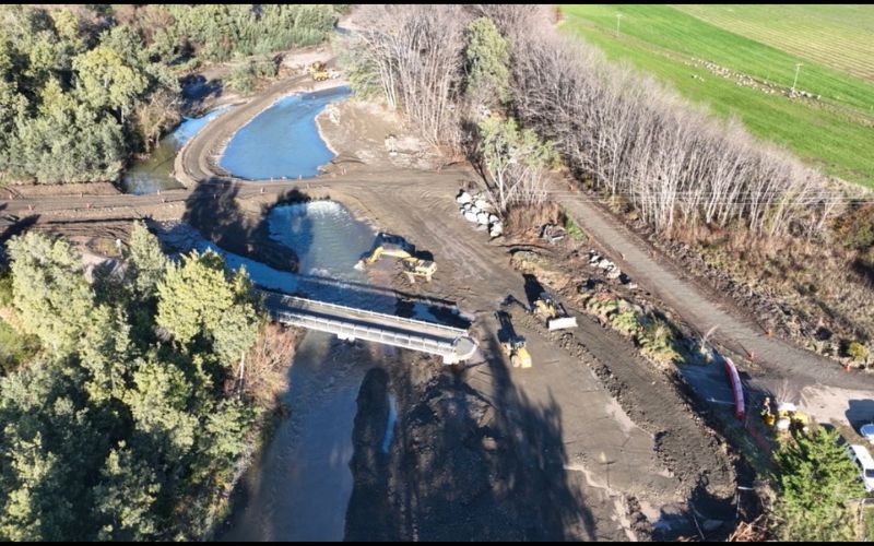 A new ford has been contructed upstream of the bridge at Tyntesfield Road, Waihopai Valley 