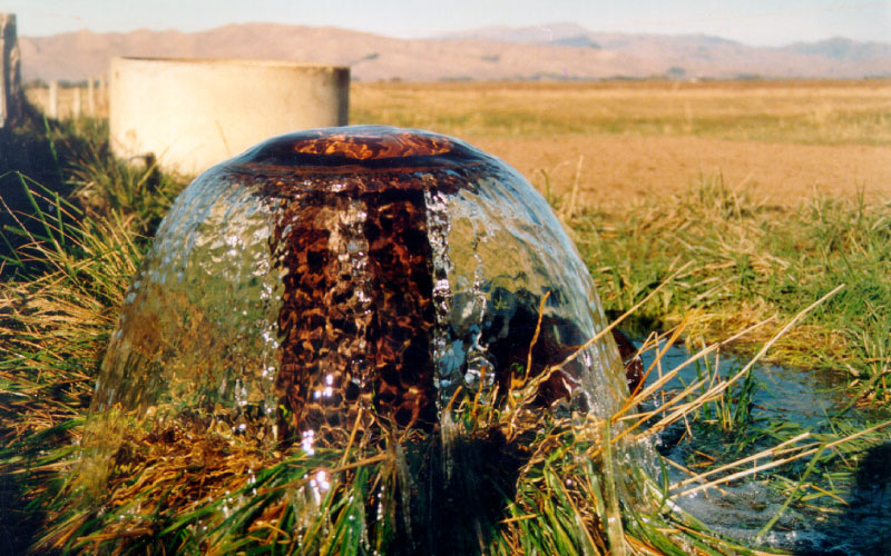 Groundwater well. 